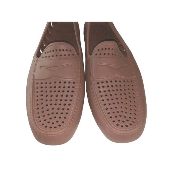Floaters Mens Brown Casual Rubber Loafer Shoes Slip On Waterproof Low Top Sz 12 - Picture 3 of 10